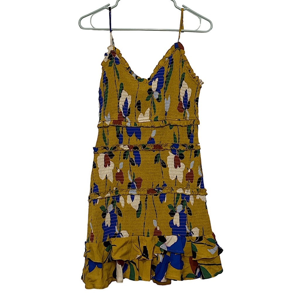 Mini Tank Ruffle Smock Dress, Size L